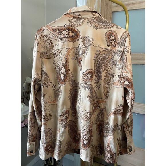 Sag & Harbor Fall Woman Long Sleeve Shirt, Long Sleeve Button Up Top Large - Picture 8 of 10